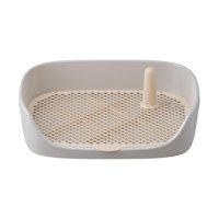 Magideal - Bandeja Para Ir Al Baño Para Adiestramiento De Inodoros Para Perros, Entrenador Para Ir Al Baño, Orinal, Sartén, Almohadillas De Entrenamiento, Soport Gris 40X30X11Cm