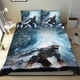 thumbnail image 1 of Halo Conjunto de sábanas temático, trío de piezas, cómodo y amigable con la piel, diseño único, regalo de decoración para el hogar para familiares, amigos y fans,135cm *200cm, 1 of 6