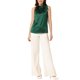 thumbnail image 2 of INSPIRE CHIC Blusas de Trabajo Sólidas sin Mangas para Mujer con Lazo en el Cuello de Satén Talla XL Verde, 2 of 5