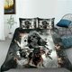thumbnail image 1 of Skeleton Skull Grim Reaper Pokers Print Quilt Duvet Cover Set Queen Pillowcase3-Piece Bedding Set, 1 of 5