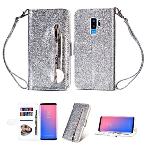 Funda Para Foxdock Elegante Funda Samsung Galaxy S9 Plus Glitter Con Cremallera-Ideal Para El Uso Diario