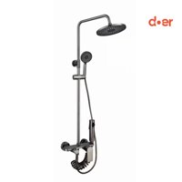 Doer - Columna De Ducha Con Monomando Negra 4 Funciones