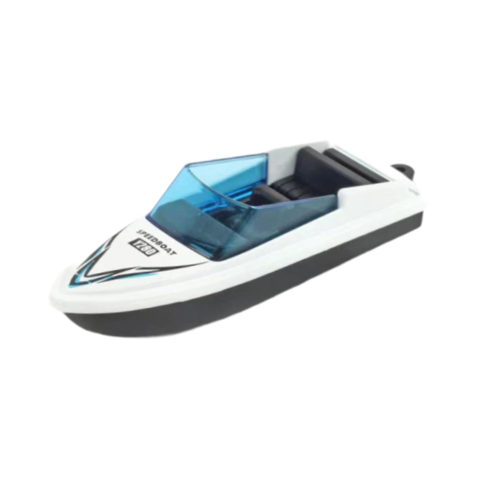 Magideal - Juguetes Modelo De Barco A Motor, Decoración De Micropaisaje, Adorno De Barco De Escritorio Para Niños, Niñas, Niños, Regalo De Cumpleaños Para Niños Blanco