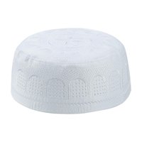 Bothyi - Sombrero De Oración Árabe Omaní Turco Sombrero Bordado Para 58Cm Blanco