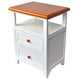 thumbnail image 3 of Set 2 Veladores Dormitorio Avon 2 Cajones Blanco Madera Claro, 3 of 3