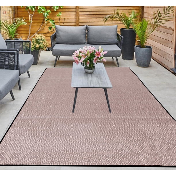Alfombra de exterior para patio ARSUK 180 x 120 cm resistente a la intemperie y plegable