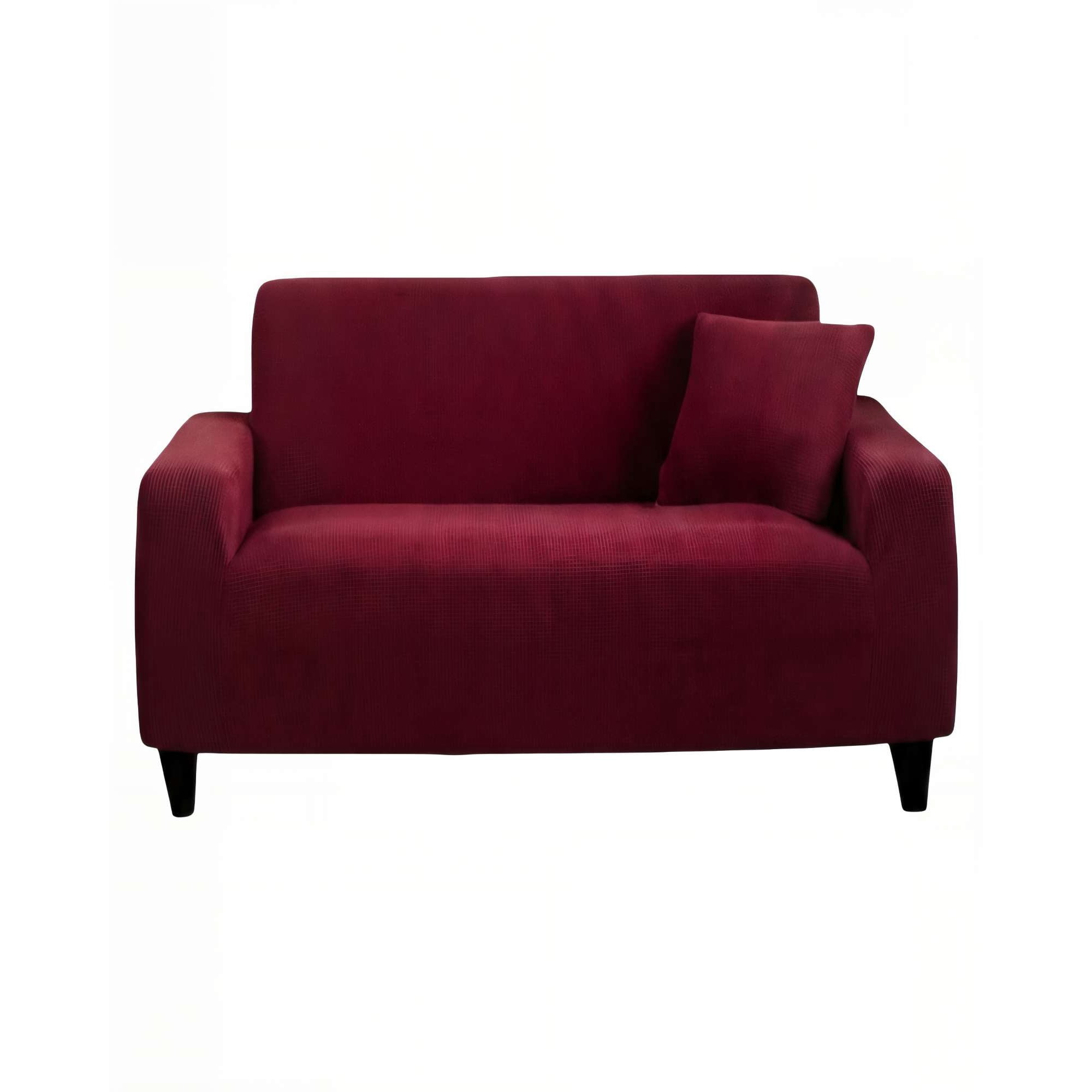 Genérico - Funda Para Sillon 3 Cuerpos Cuadruple Color Burdeo