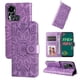 thumbnail image 1 of Funda tipo cartera FOXDOCK para Infinix Hot 11s , diseño girasol en relieve, cuero PU, cierre magnético, soporte y tarjetero, 1 of 5