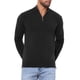 thumbnail image 5 of INSPIRE CHIC Suéter de Hombre con Cremallera Cuarto, Cuello Simulado de Polo, Tejido, Talla L, Negro, 5 of 6
