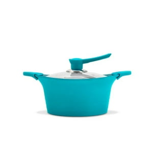 Cacerola 20Cm De Aluminio Calipso Bohlier Tapa De Vidrio