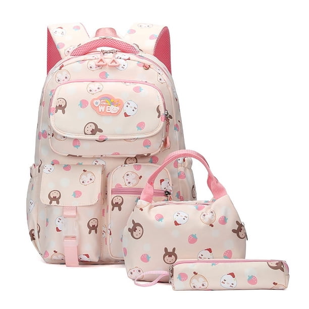 3pcs Cute Cartoon Pattern Backpack Lunch Bag And Pen Bag Set, Primary School Students School Bag, Primary School Student School Bag