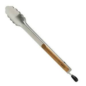 Pinzas Wayu 40Cm Asado Barbacoa Bbq Madera Acero Inoxidable