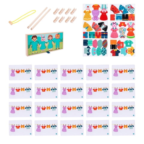 Bothyi - Ropa Colgante Montessori Juego De Imaginación Para 3 4 5 Años Juego De Mesa Para Bebés