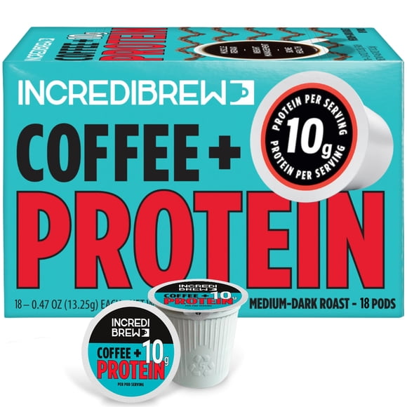 Cápsulas de café con proteína Incredibrew con 10 g de proteína, 18 cápsulas