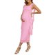 thumbnail image 4 of INSPIRE CHIC Vestido Maxi de Maternidad para Mujer sin Mangas con Volantes de Malla Cuello Cuadrado Invitada de Boda Fiesta Talla S Rosa, 4 of 6