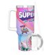 thumbnail image 3 of Supergatitos Vaso aislado de acero inoxidable con asa, diseño temático, regalo para familia, amigos y fans; incluye pajita y encaja en el portavasos estándar, 40 oz, 3 of 6