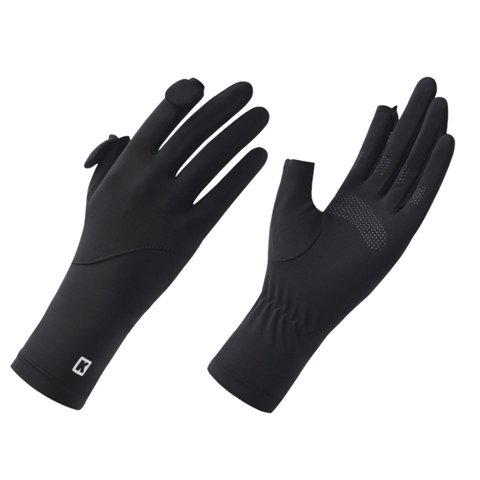 Magideal - Guantes De Protección Solar Para Mujer, Guantes De Protección Solar, Guantes De Verano Transpirables Para El Sol, Guantes De Conducción Para Ciclismo, Negro
