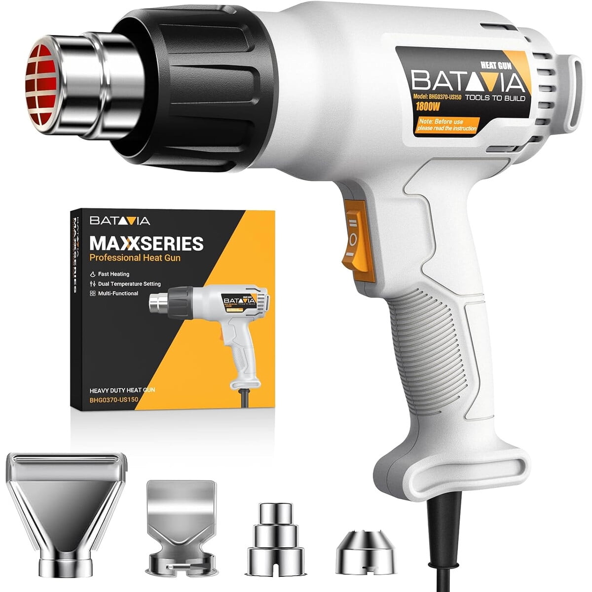 Pistola De Calor Batavia 1800w Doble Fusible Kit