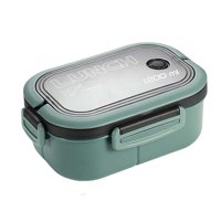 Bothyi - Bento Box Lunch Container 2 Capas 3 Compartimentos Fácil De Limpiar Portátil Verde