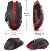 Redragon M690-1 Wireless Gaming Mouse Con Cambio De Dpi, 2 Botones Lat