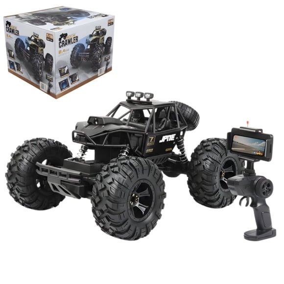 Auto Control Remoto 4x4 Rock Crawler Con Cámara Y Luces Led