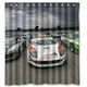 thumbnail image 1 of Cortina de ducha de coche de carreras, juego de cortina de baño con ganchos, tamaño 66 x 72 pulgadas, 1 of 3