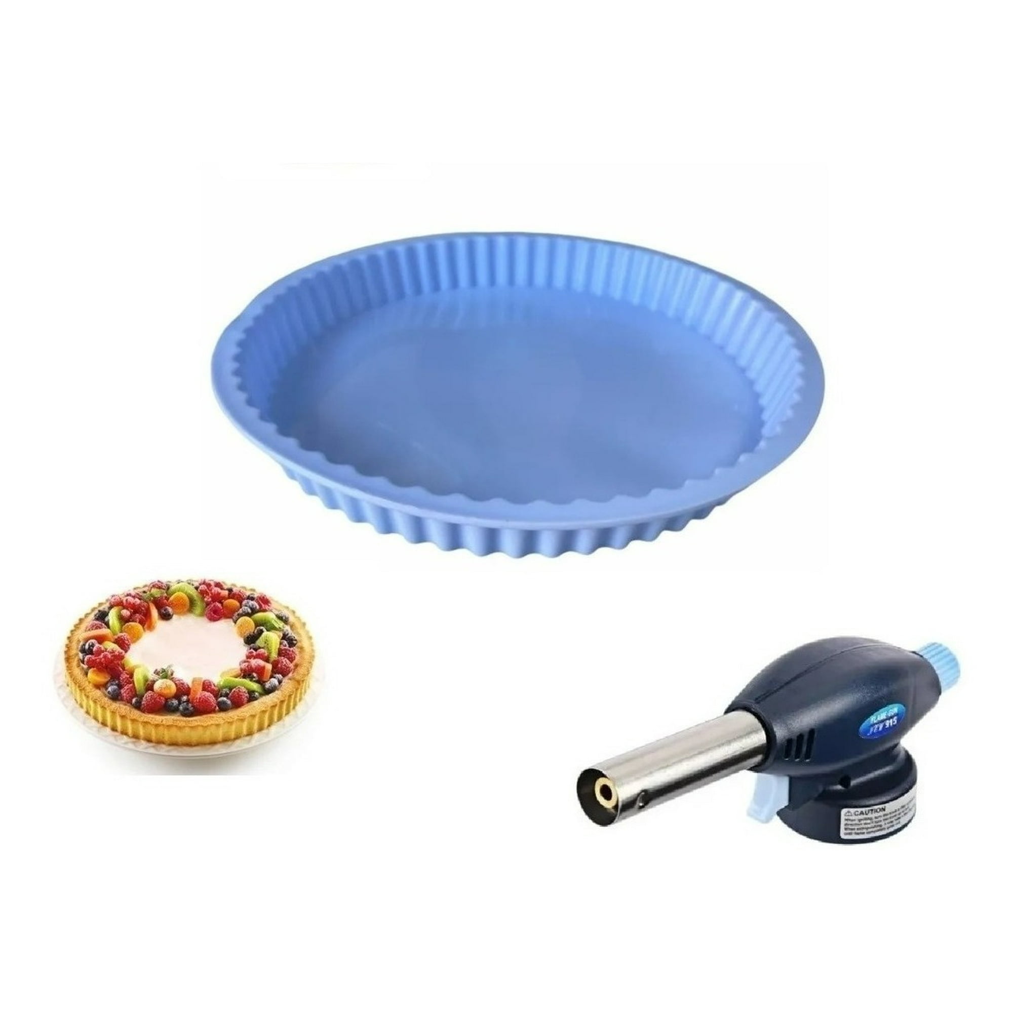 Genérico - Pack 1 Molde De Silicona Tartaleta Kuchen + 1 Soplete