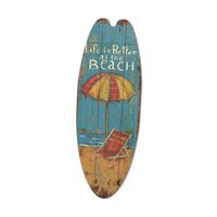 Bothyi - Adorno De Estatua De Pared Con Temática De Playa, Placa De Madera Para Estante, Porche, Fiesta De Cumpleaños