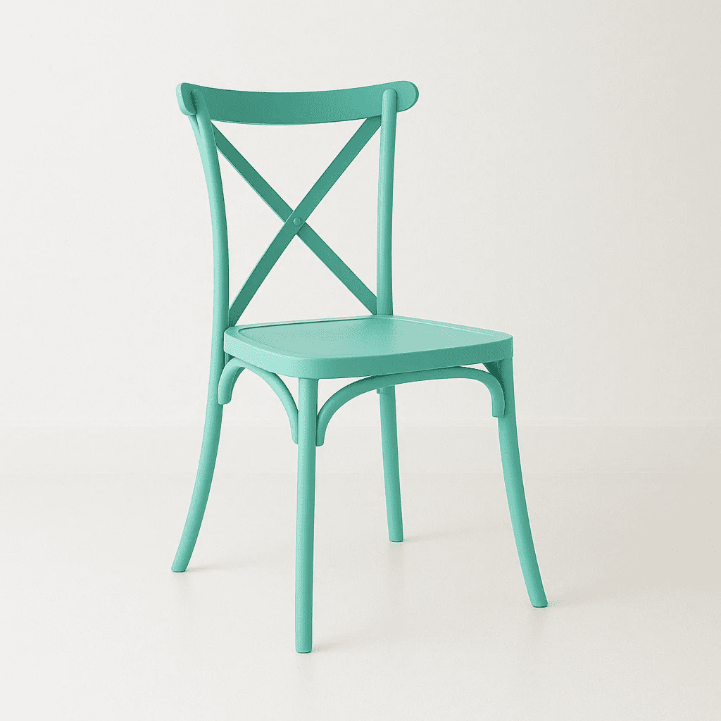 Klik Muebles - Silla Crossback Danubio De Terraza Exterior O Comedor - Menta
