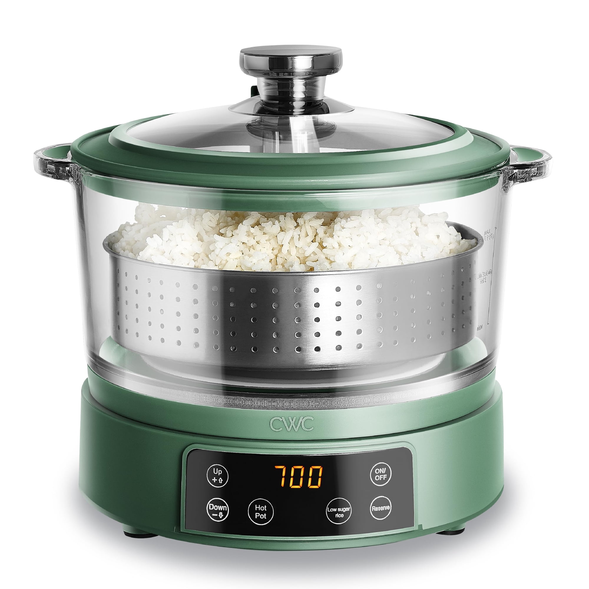 Hervidor Arrocero Cook With Color, Vidrio, Tamaño Mini, Bajo Contenido De Carbohidratos, Color Salvi