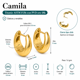 thumbnail image 2 of Argollas Camila chunky 20G 8MM titanio PVD oro 18 ASTM F136, 2 of 3