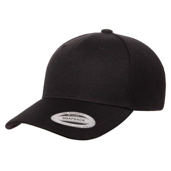 Gorra Yupoong YP Classics 5 Paneles Visera Curvada Negra