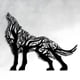 thumbnail image 1 of Cuadro lobo hecho con ramas, 1 of 3