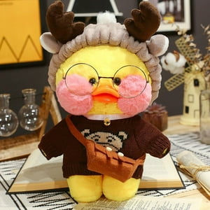 Veatool - Juguete De Peluche De Pato, 30Cm, Patito De Peluche Con Vestido De Lente Y Accesorios, Juguete De Peluche De Pato Para Niños Y Niñas, Juguetes De Peluche Diy Abrazables