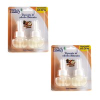 Teddy - Desodorante Ambiental Repuesto Aromatizante Enchufe Aroma Manzana Canela Pack 4 Unidades