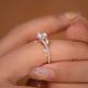 thumbnail image 3 of Anillos de Compromiso de Moissanita para Mujer 1 Quilate Color D Claridad VVS1 Anillo de Diamante de Moissanita Enredadera de Hojas Retorcidas Anillo de Banda de Boda de Plata Esterlina 925 Talla 5-9, 3 of 7