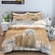 thumbnail image 1 of x2030 Bed SheetsPolar Bear Duvet Cover Lovely White Arctic Animal Bedding Set for Kids Teens Adult Wildlife Quilt Cover Pillowcase 3-Piece Bedding Set (1 Duvet Cover + 2 Pillow Shams) nj2030, 1 of 5