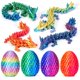 thumbnail image 1 of Juego de 4 cestas de Pascua con diseño de huevos de dragón y dragón de cristal, 1 of 6