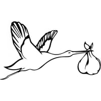 Rienda Libre Graphics - Decomural Flying Stork Baby Shower Ws-33011