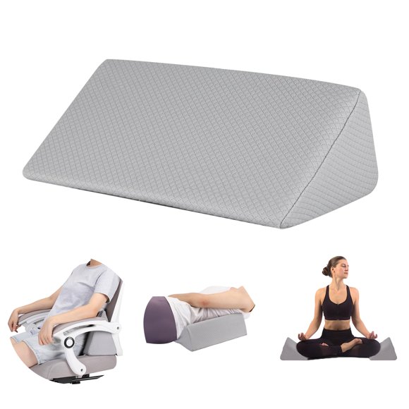 Almohada con forma de cuña Zantle, tamaño pequeño, espuma viscoelástica, color gris