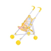Magideal - Carrito De Empuje En Miniatura Plegable, Juguete De Regalo, Porta Muñecas, Juego De Rol, Cochecitos De Muñecas Para Bebés Educativos, 10 Pulgadas Para Amarillo