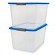 thumbnail image 1 of Bandejas organizadoras de almacenamiento HOMZ, 64 cuartos de galón (60 L), paquete de 2 unidades de plástico transparente, 1 of 9