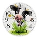 thumbnail image 1 of Reloj colgante de pared de madera con patrón de rústico, decoración, movimiento preciso, silencioso, decorativo para dormitorio, decoración de 25cm 10 pulgadas, 1 of 5