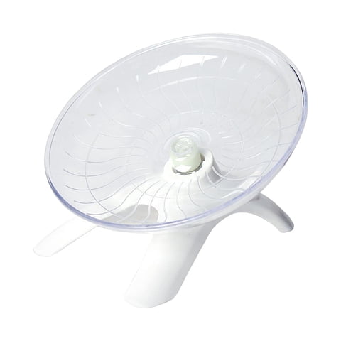 Magideal - Rueda De Ejercicio De Hámster Silenciosa Redonda De 7 Pulgadas, Disco Para Correr, De Ruedas, Juguete Para Animales Pequeños, Suministros P , Blanco