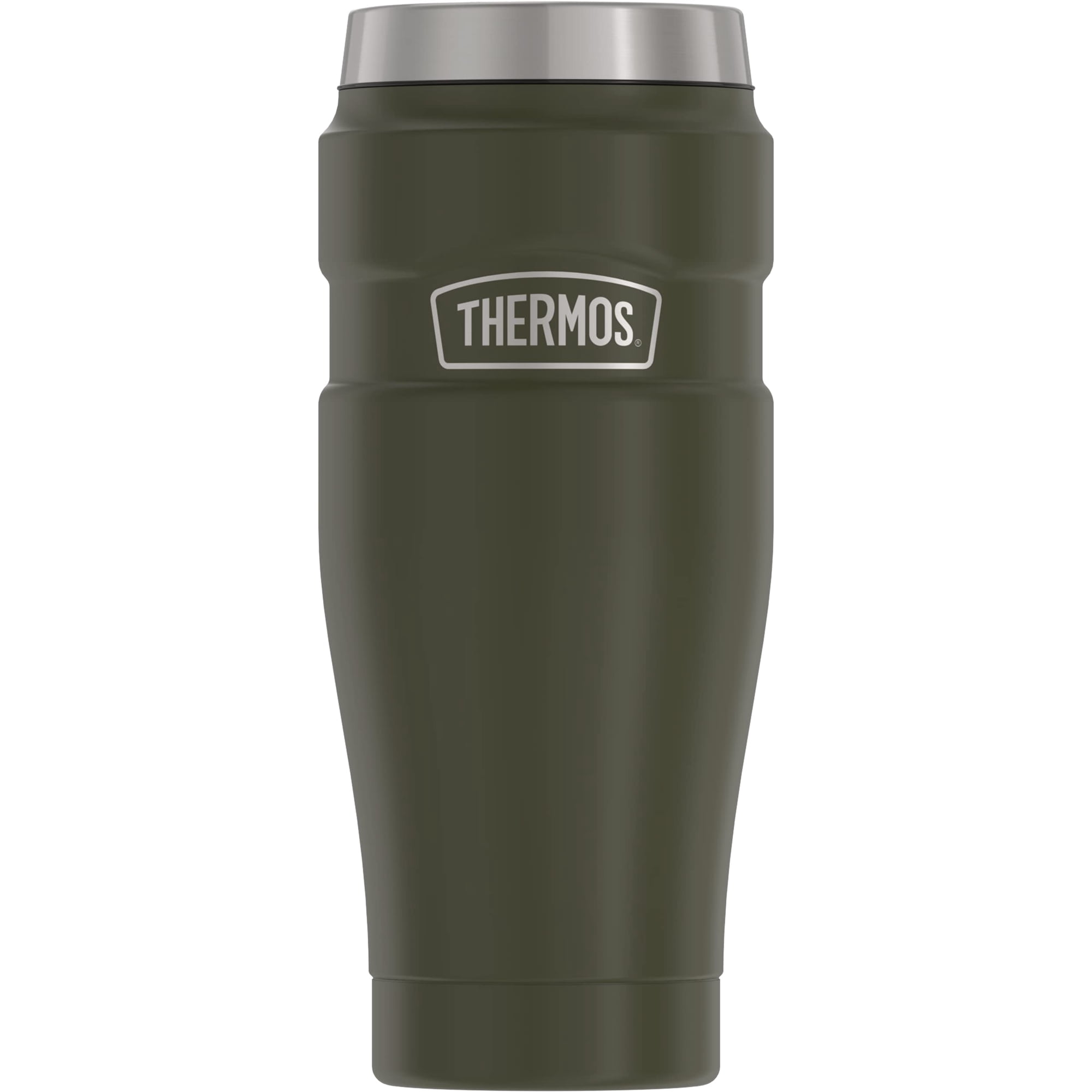 Vaso De Viaje Thermos Stainless King De 470 Ml, Color Verde Militar