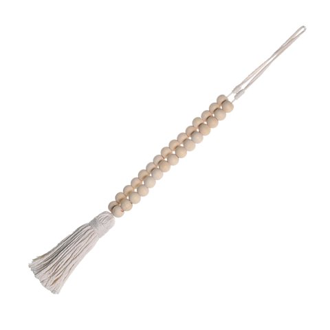 Bothyi - Corbatas De Cortina De Cuentas De Madera Natural, Decoración Del Hogar, Borlas Bohemias, Lazos De Cuerda Con Cuentas