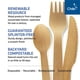 thumbnail image 3 of Cuchillos desechables de madera WOODABLE 100 unidades 16,5 cm ecológicos, 3 of 9
