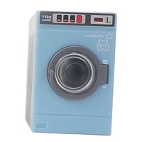 Magideal - Lavadora En Miniatura Para Casa De Muñecas, Accesorios 1/12, Mini Muebles Para Casa De Muñecas, Accesorios De Escena, Regalos De Cumpleaños Para Niños Azul