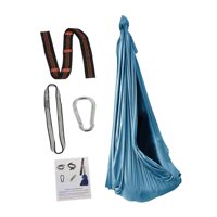 Magideal - Hamaca Para Niños Columpio Colgante Suave Y Duradero Para Yoga Al Aire Libre Azul Y L