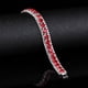 thumbnail image 1 of Luxury Birthstone Tennis Bracelet - Three Rows of Shiny Zircon - Colorful Watchband Bracelet for Women & Girls, 1 of 5